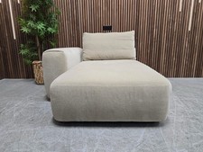 Designer Label Rocco LHF Chaise Sofa Unit In Tuscan Cappuccino RRP-£1489