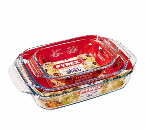 Pyrex cookware clear glass - pyrex,
