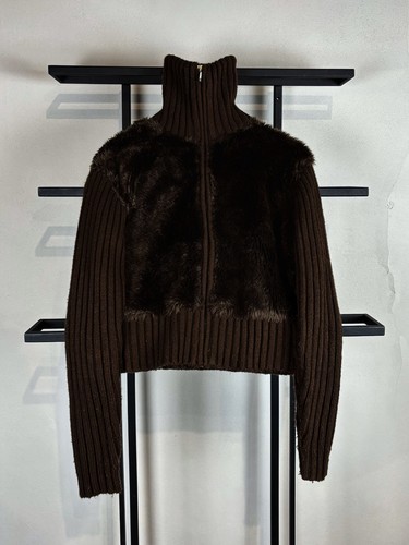 Vintage brown fur knit - vintage,
