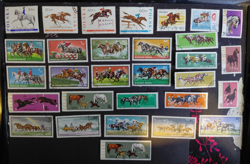 Thematic stamps horses various - stamps,