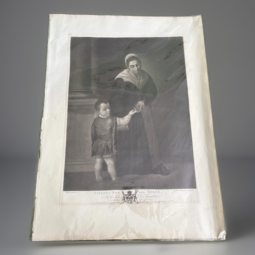 Huge 1778 antique mezzotint - huge,