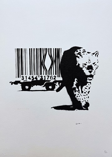 Banksy barcode numbered - banksy,