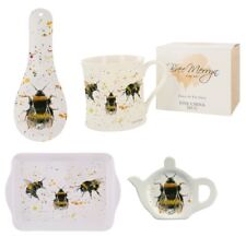 Bre Merryn Bee Happy Melamine Teabag Tidy and Tray and Mug