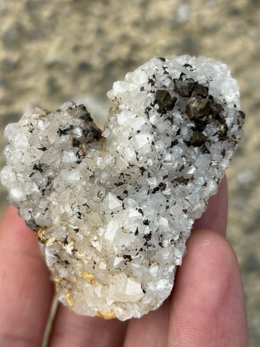 Pyrite crystals milky - pyrite,