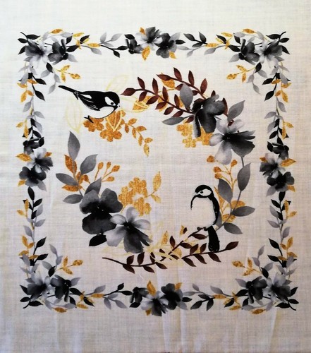 Fabric picture panel birds - picture panel birds, &