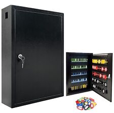 Key Cabinet 100 Hook Lockable Wall Safe Steel Tags Organiser for Office Garage