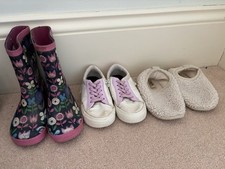 Girls Shoe Bundle Size 9 Trainers Zara Slippers Wellie JoJo Maman