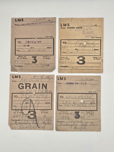Lms railway wagon - labels, x4