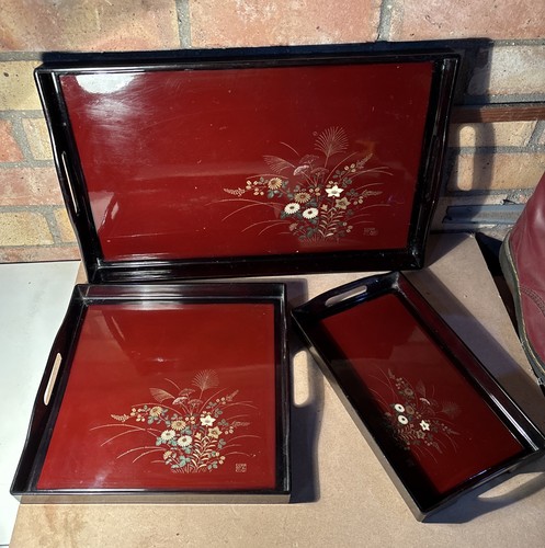 Vintage japanese lacquer tray - lacquer,
