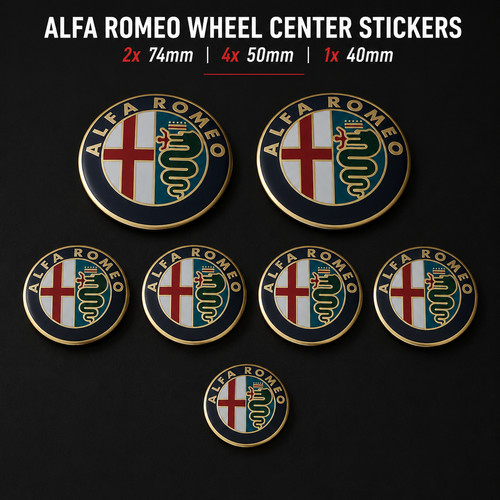 Alfa romeo 7pcs gold - 7pcs, badge