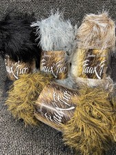 James C Brett Luxury Faux Fur Long Pile Wool Yarn Per 100g Ball Various Colours