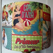 Patchwork Lampshade, retro
