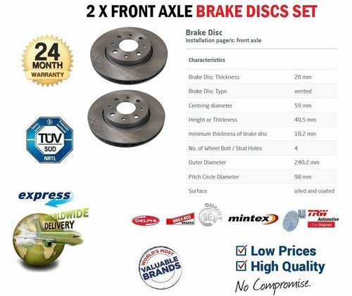Front vented brake discs - vented,