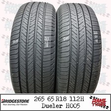 265 65 R 18 x2 Bridgestone 112H Part Worn Used Tyres 26565R18x2 8.2-8.6 mm