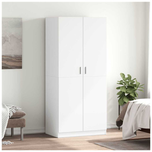 Wardrobe white 80x52x180cm - white,