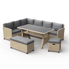 Rattan garden furniture set 9 - garden,