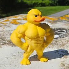 Muscle Duck Statue Funny 3D