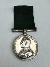 George V Volunteer Force Long Service Silver Medal To Colour Sergeant Rivett.
