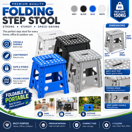 Large 150kg folding step - 150kg,
