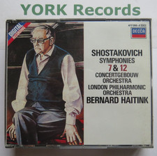 SHOSTAKOVICH - Symphonies Nos 7 & 12 HAITINK London Phil Orc - Ex 2 CD Set Decca