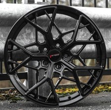 18" Seat Leon 2005-2025 Velocity VC4 Gloss Black 8j Alloy Wheels X4