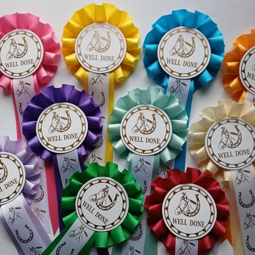 Horse rosettes well done with - horse,