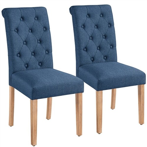 Dining chairs 2pcs fabric - 2pcs,