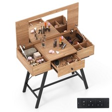COSTWAY 2-in-1 Vanity Desk