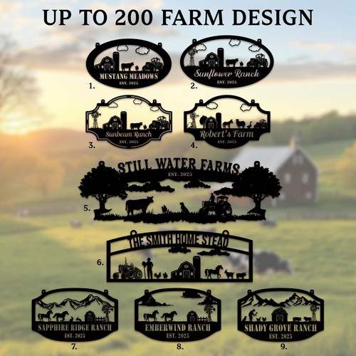 Personalized metal farm sign - metal,