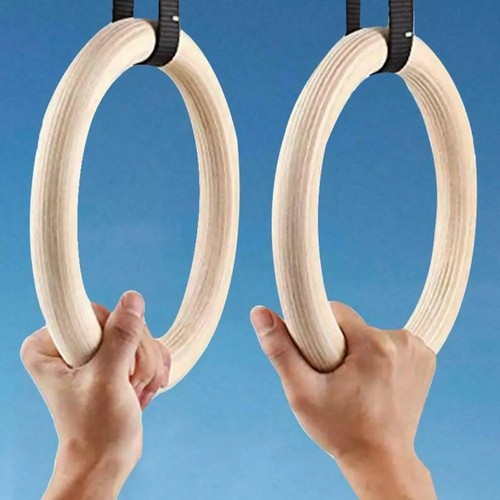Wooden gymnastic rings - wooden, set