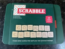 Scrabble Letters Cookie Cutters Set of 26 New in Tin Brand New In Box