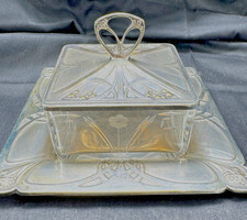 Jugendstil butter dish Silver