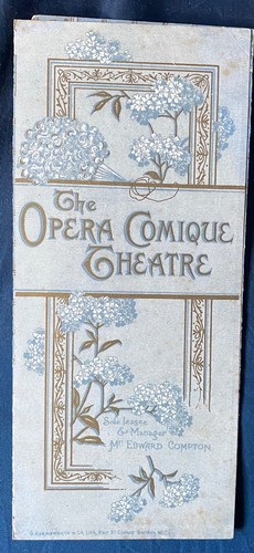 Victorian theatre programme - victorian,