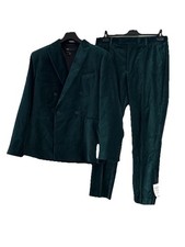 ASOS Design Men’s Dark Green Velvet Trouser Suit Size 42R W34 L30