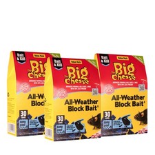 The Big Cheese All-Weather Block Bait Rat & Mouse Rodent Control Poison (3 Pack)