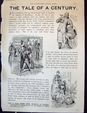Original Old Antique Print