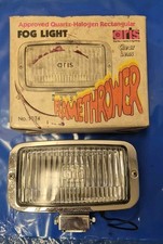 Vintage Aris Flamethrower 1074 Rectangular Fog Light Quartz Halogen 