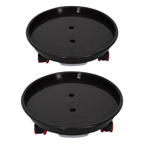 Flower pot tray with wheels - flower,