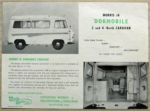 Morris dormobile 4 - j4, 2