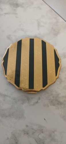 Vintage stratton compact - vintage, gold