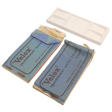Vintage Velox Transparent Watercolour Stamps Kodak  Winsor Newton Mixing Palette