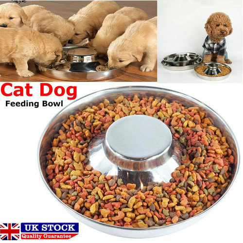 Silver stainless feeder bowl - silver,