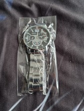 Watch Men Gents Silver Plated