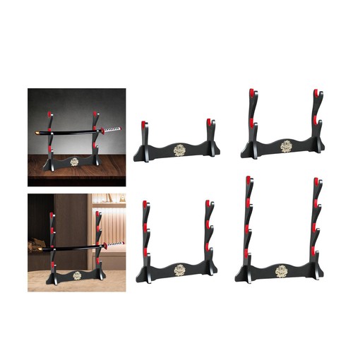 Wooden sword stand rack - stand,