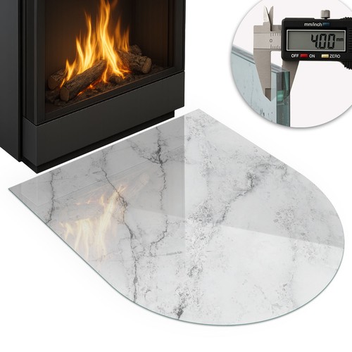 Glass hearth protector - glass,