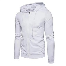 New Mens Plain Fleece Zip Up