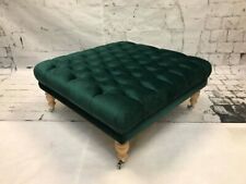 exclusive chesterfield footstools a variety of fabrics and colours 80x80x h 40cm