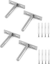 4 Pcs Floating Shelf Bracket 3 Inch 75mm Heavy Duty Hidden Shelf Brackets with