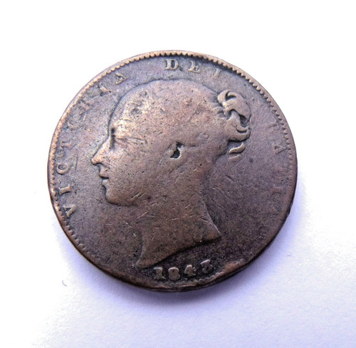 1843 great britain farthing - britain,
