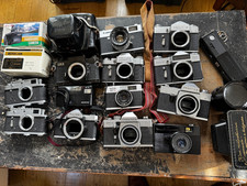 Job Lot Of Film Cameras Untested For Spares Or Repairs